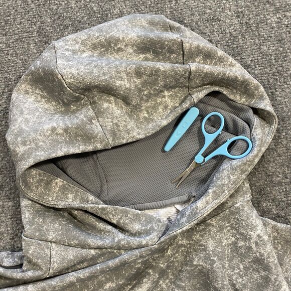 Lululemon Textured Tech Hoodie Adult XXL Gray White Tie Dye Active Training - Picture 16 of 16